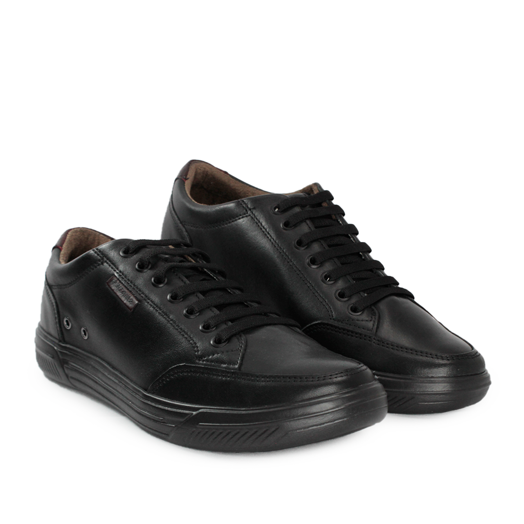 Sapatênis Pegada Levitech Couro Masculino Preto - loja online