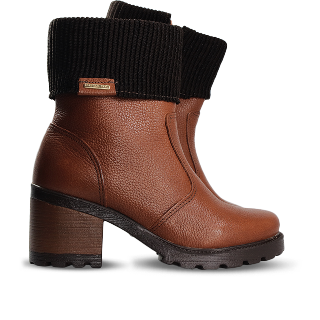 Bota Forrada Pegada Burnishd Couro Feminina - loja online