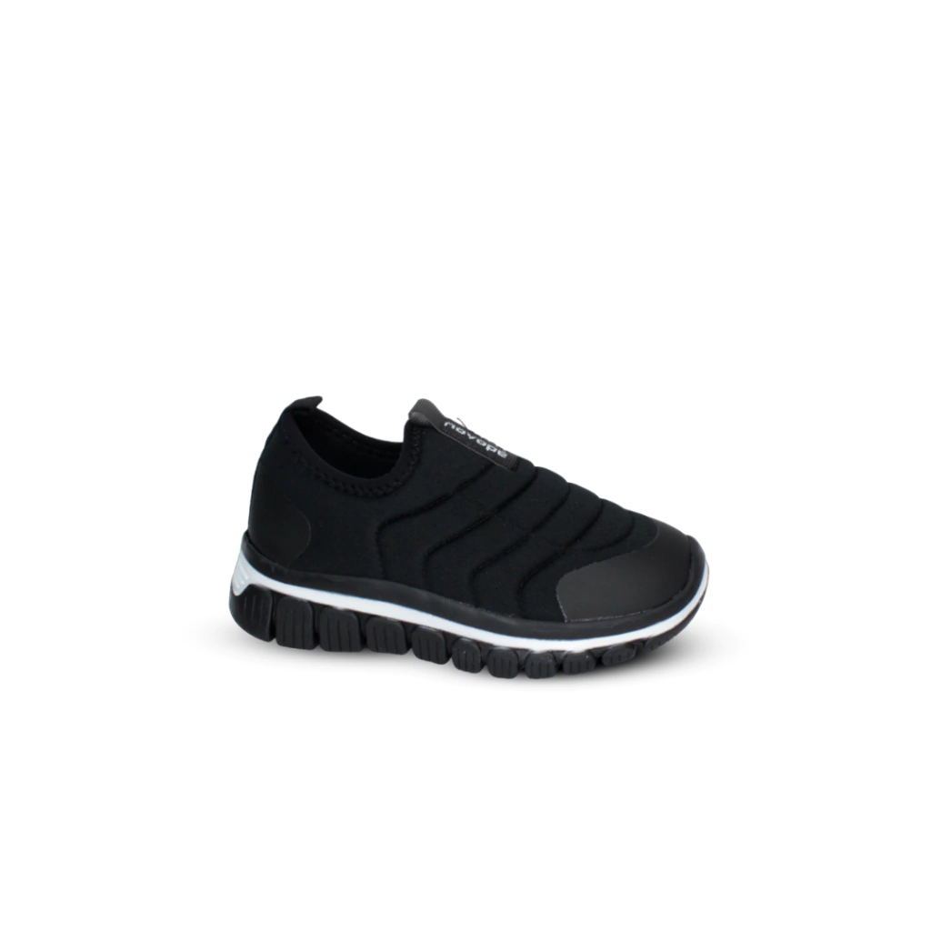 Tênis Novopé Slip On Lycra Menino Preto