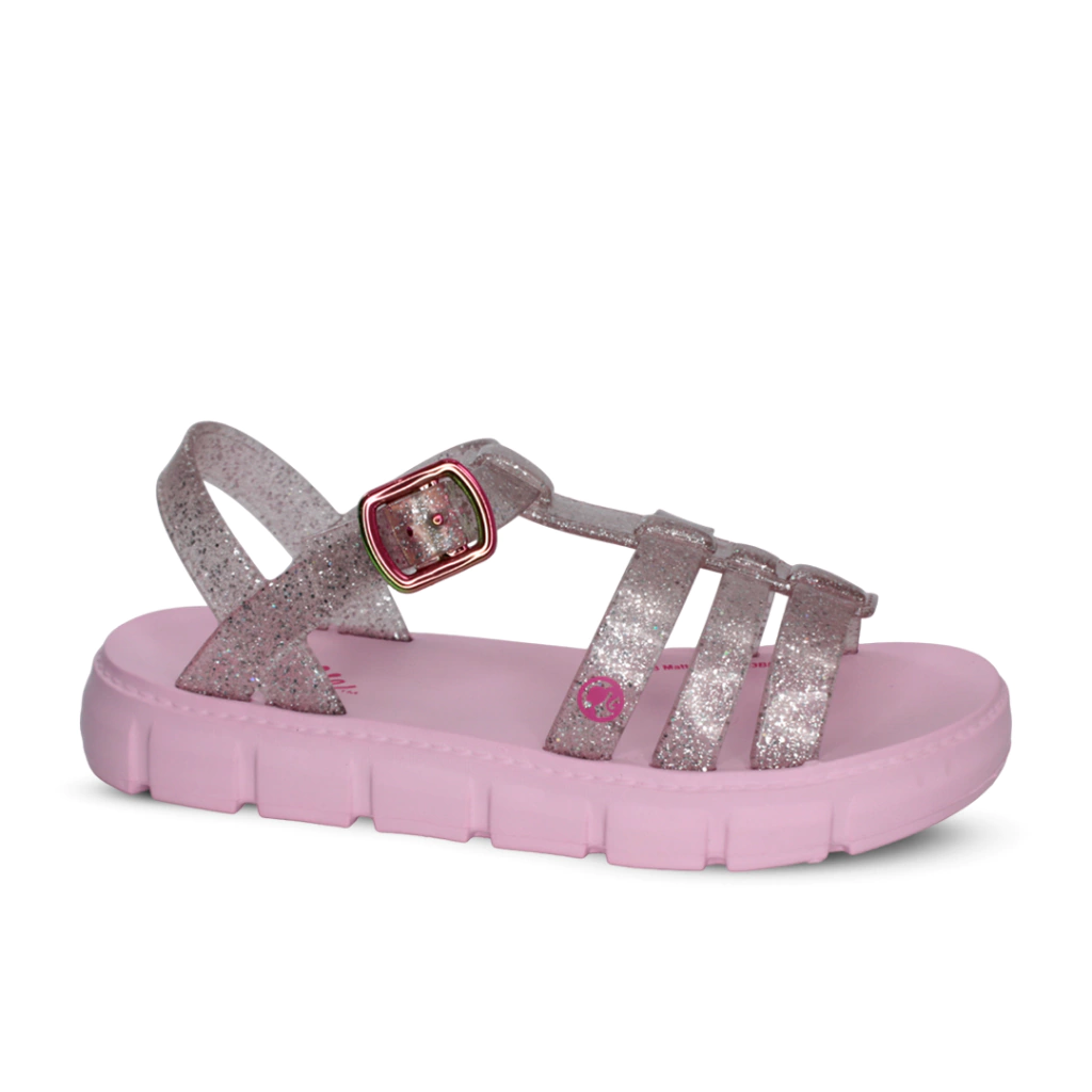 Sandália Barbie Land Gliter Menina Rosa