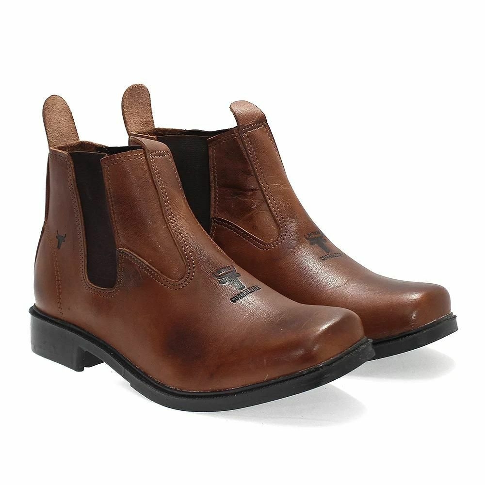 Botina Curraleira Couro Masculino -  Marsol Calçados 
