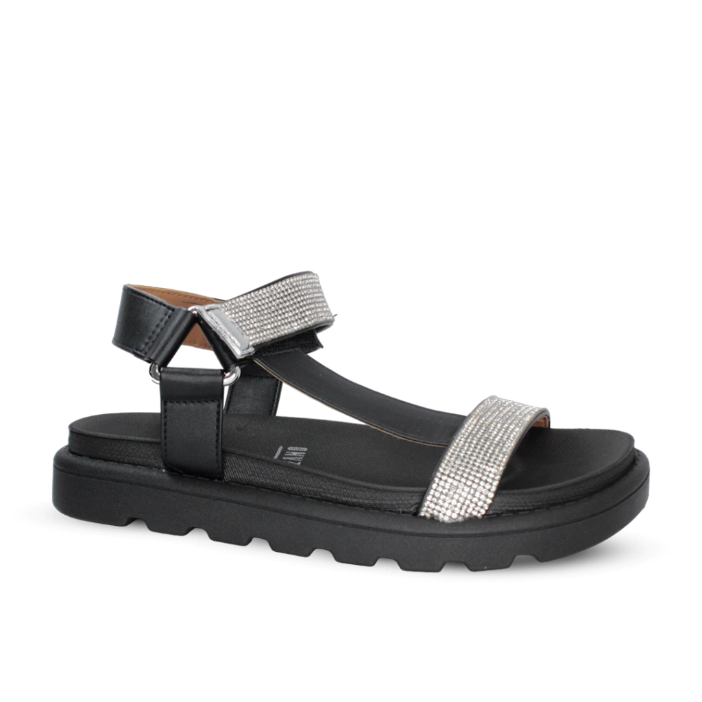Sandália Vizzano Cristal Napa Pélica Feminino Preto