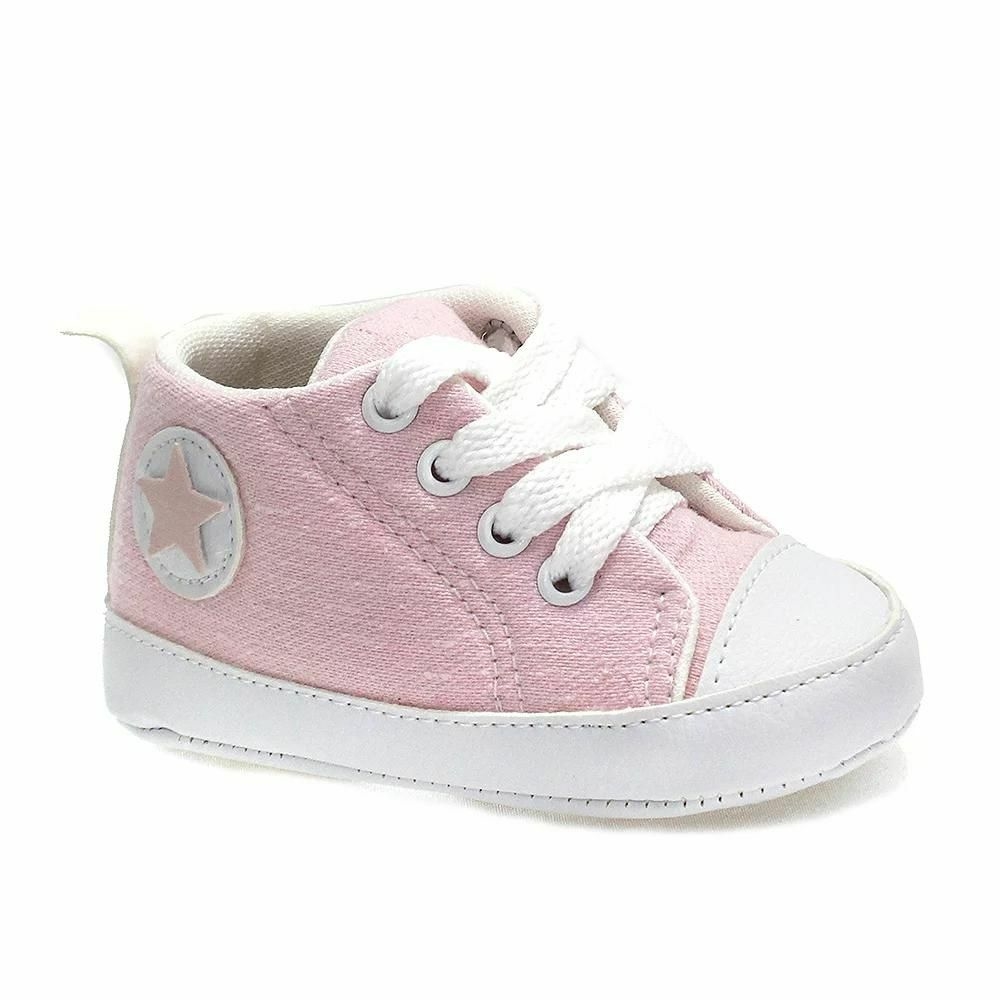 Tênis Lopys Pé Baby Estrela Menina Rosa