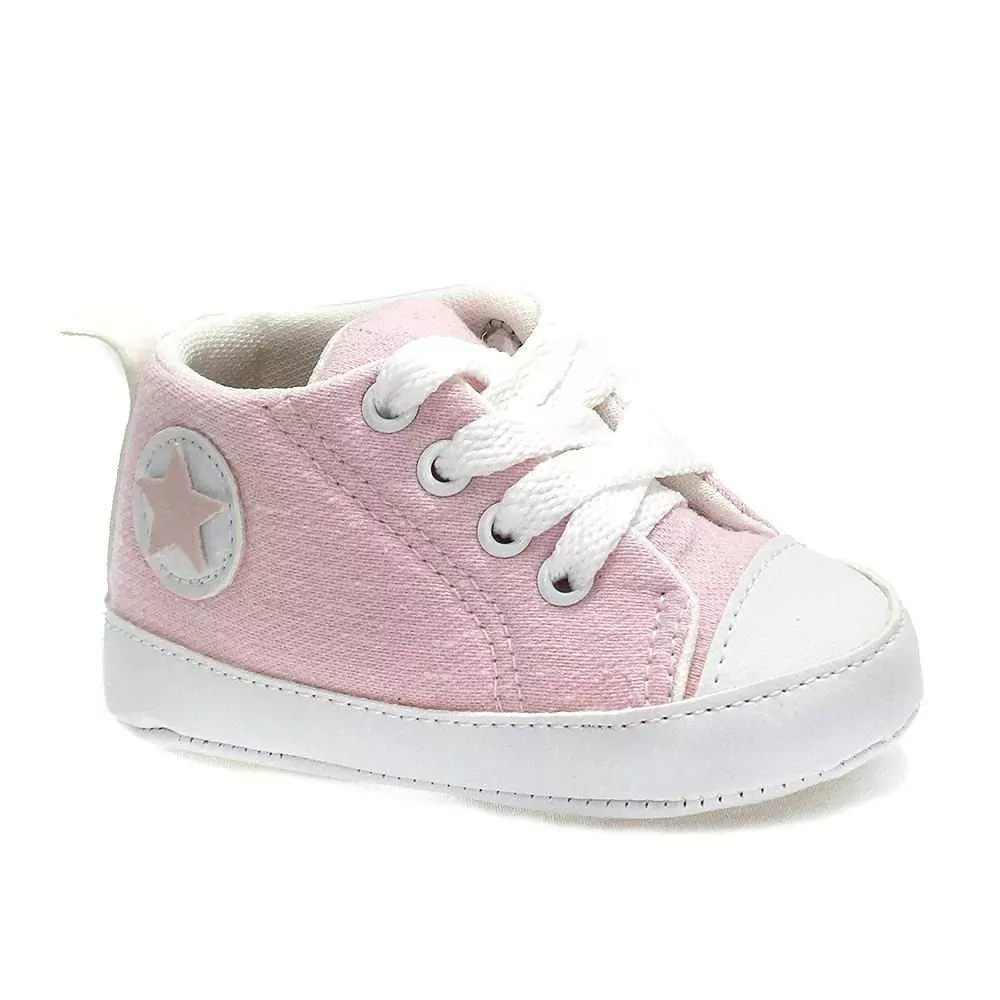 Tênis Lopys Pé Baby Estrela Menina Rosa