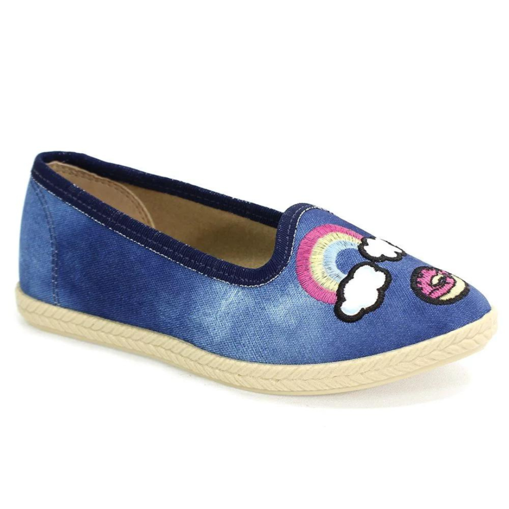 Sapatilha Molekinha Unicórnio Jeans