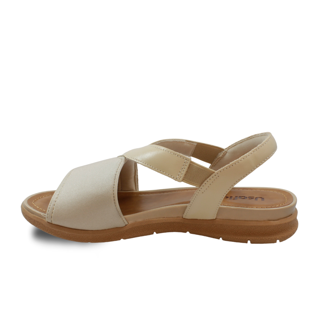 Sandália Usaflex Lycra Couro Feminina - comprar online