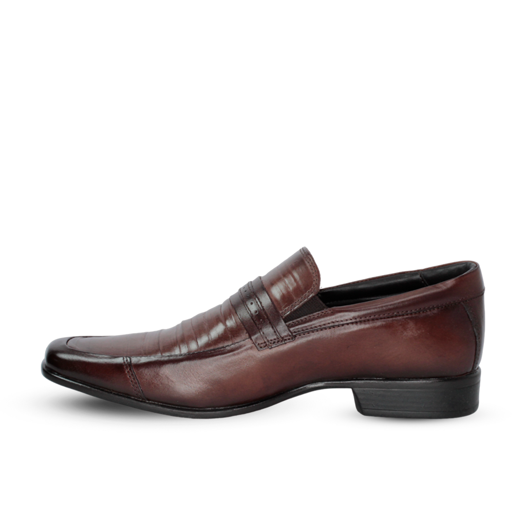 Sapato Rafarillo Social Em Couro Trabalhado Masculino Mogno - comprar online