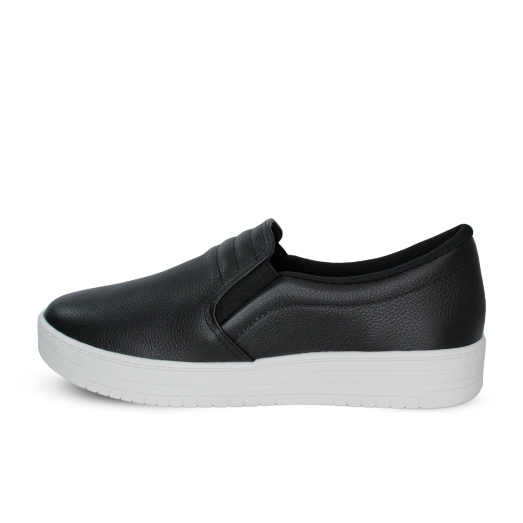 Tênis Dakota Slip Vicent Couro Feminino Preto - comprar online