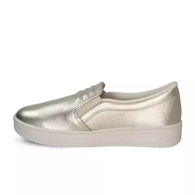 Tênis Dakota Slip Medley Couro Feminino Dourado - comprar online