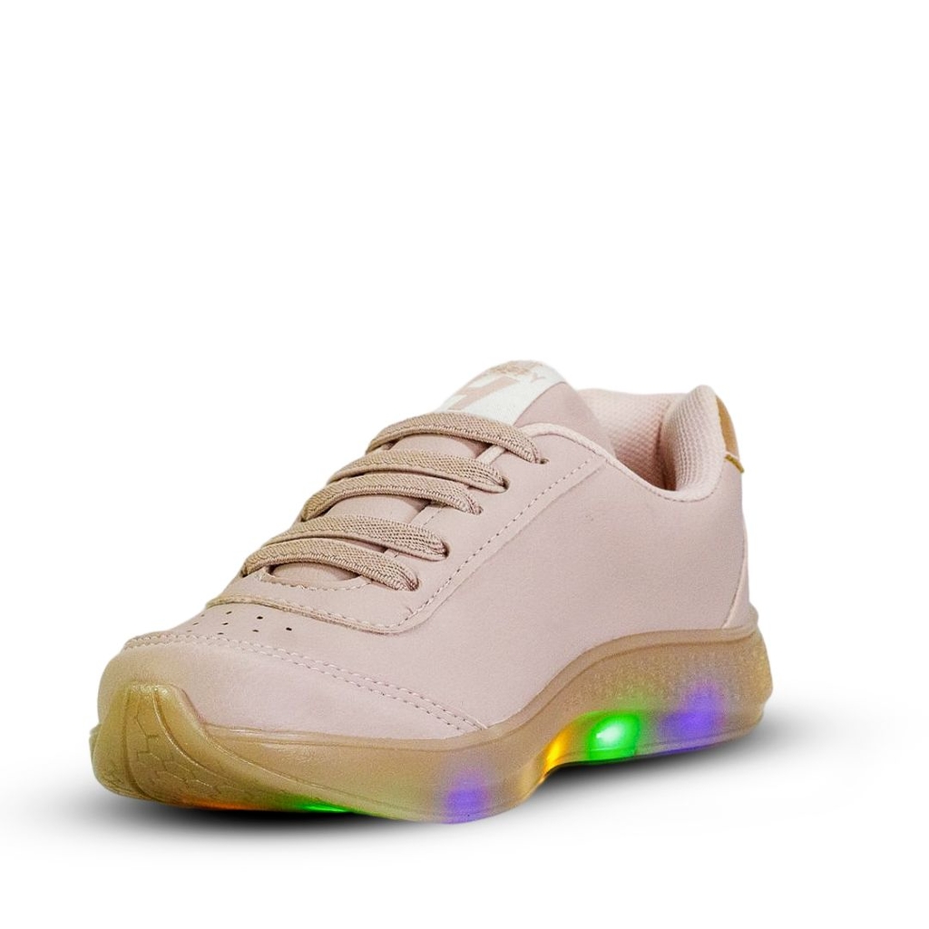 Tênis Club Happy Com Led Jogging Menina -  Marsol Calçados 