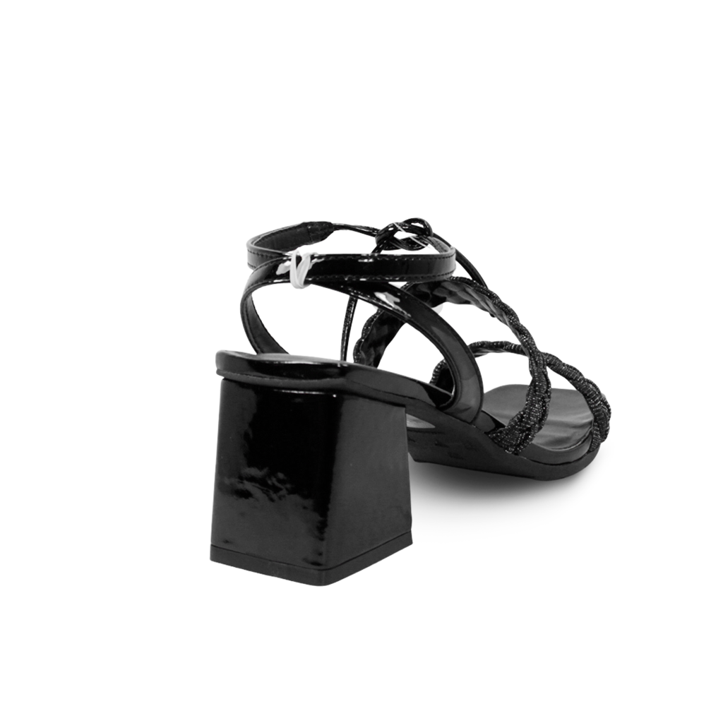 Sandália Quiz Lurex Glam Feminina -  Marsol Calçados 