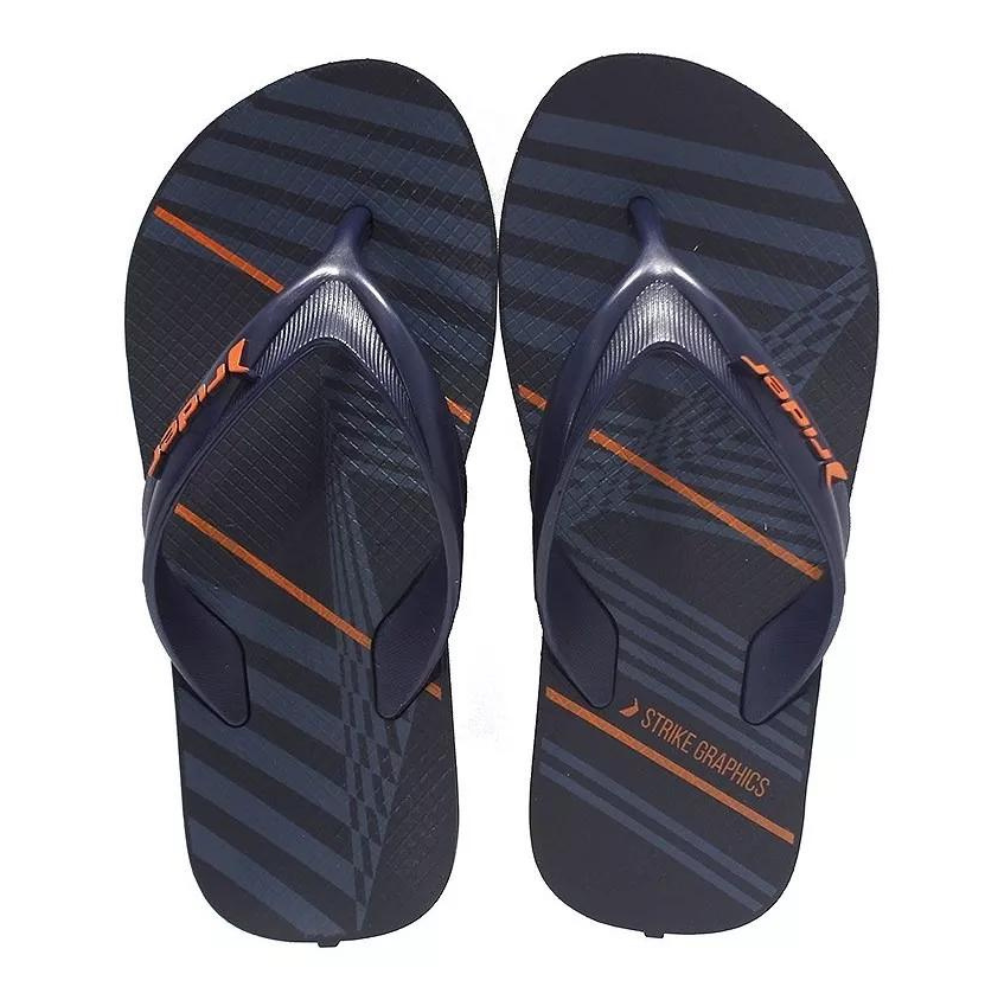 Chinelo Rider Strike Graphics Menino Azul -  Marsol Calçados 