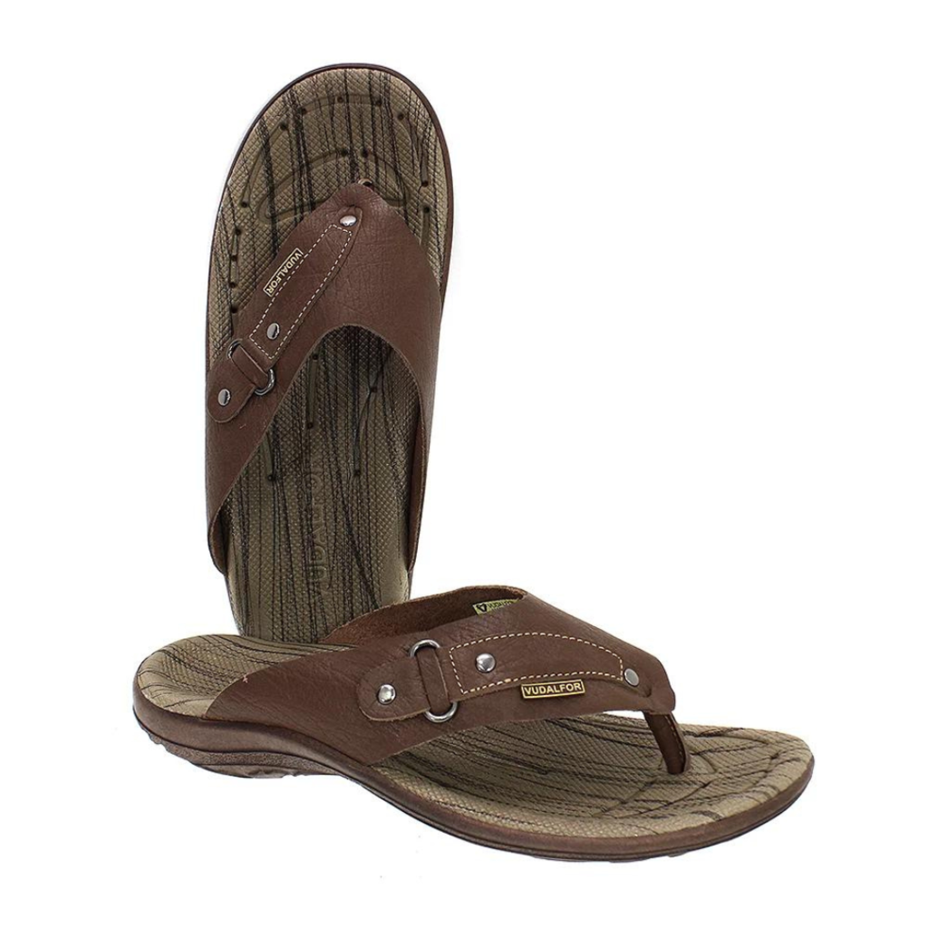 Chinelo Vudalfor Couro Masculino -  Marsol Calçados 