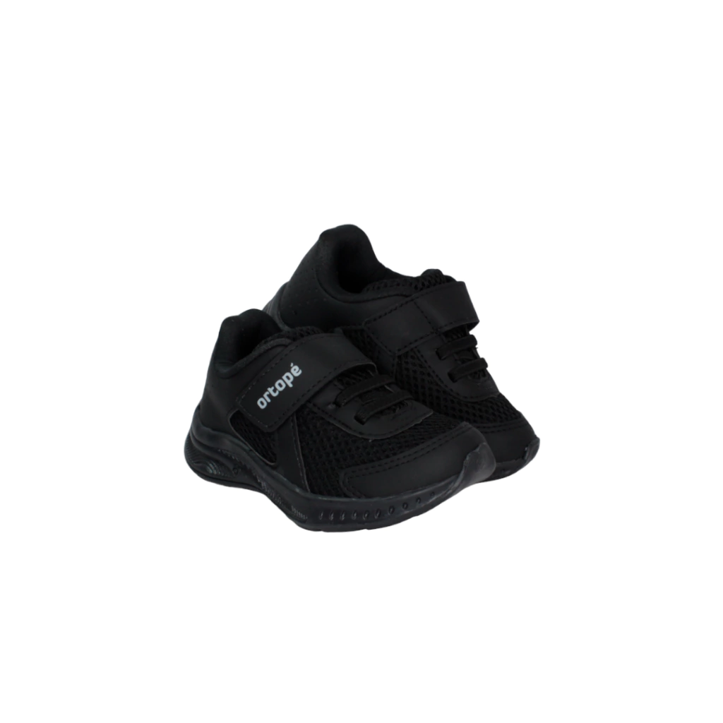 Tênis Ortopé Dna Flex Baby Tecido Menino Preto - loja online