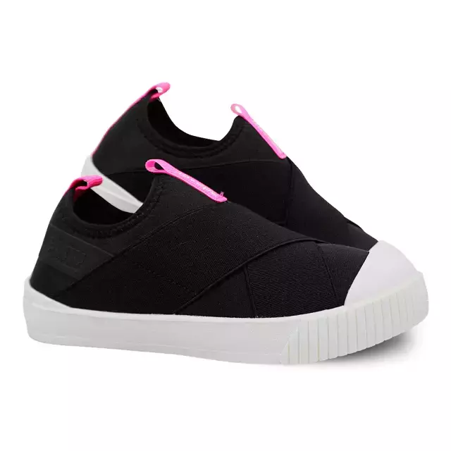 Tênis Novopé Play Slip Conga Menina Preto - loja online