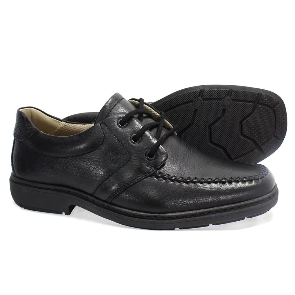 Sapato Vudalfor Couro Masculino Preto - loja online