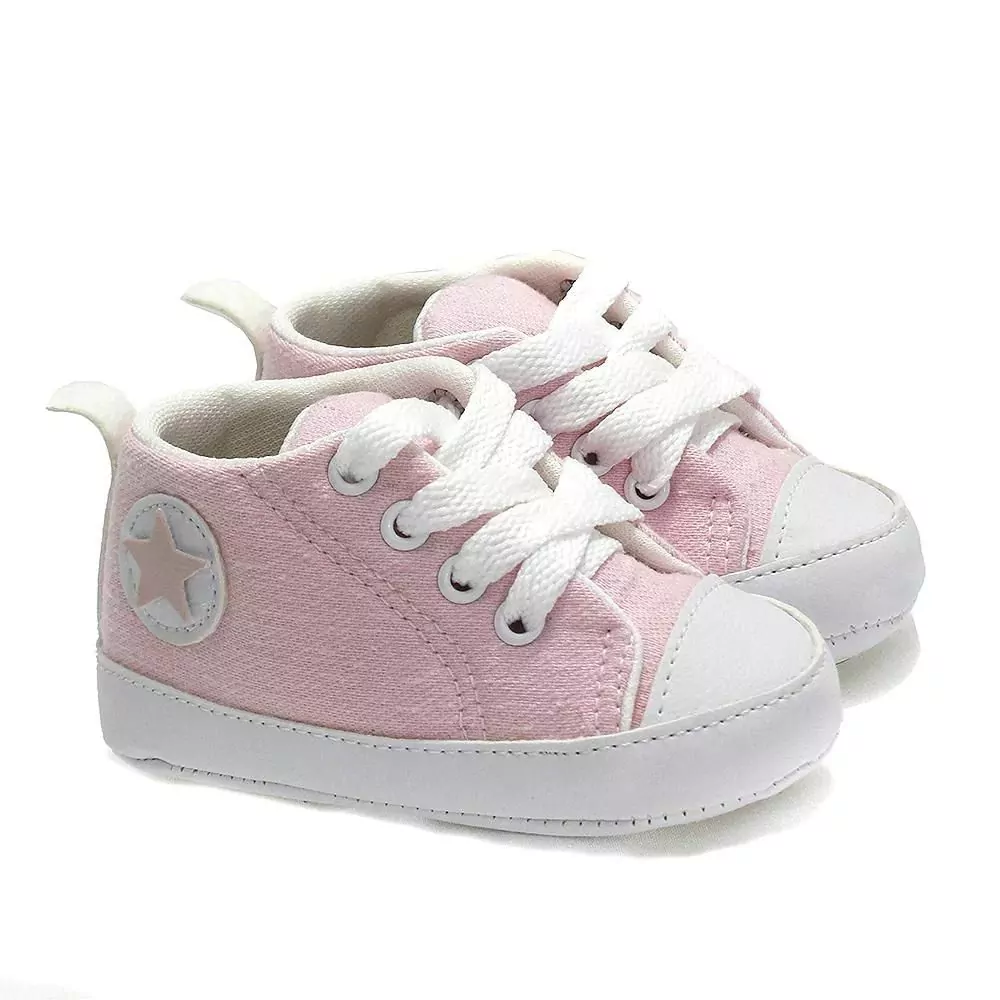 Tênis Lopys Pé Baby Estrela Menina Rosa - loja online