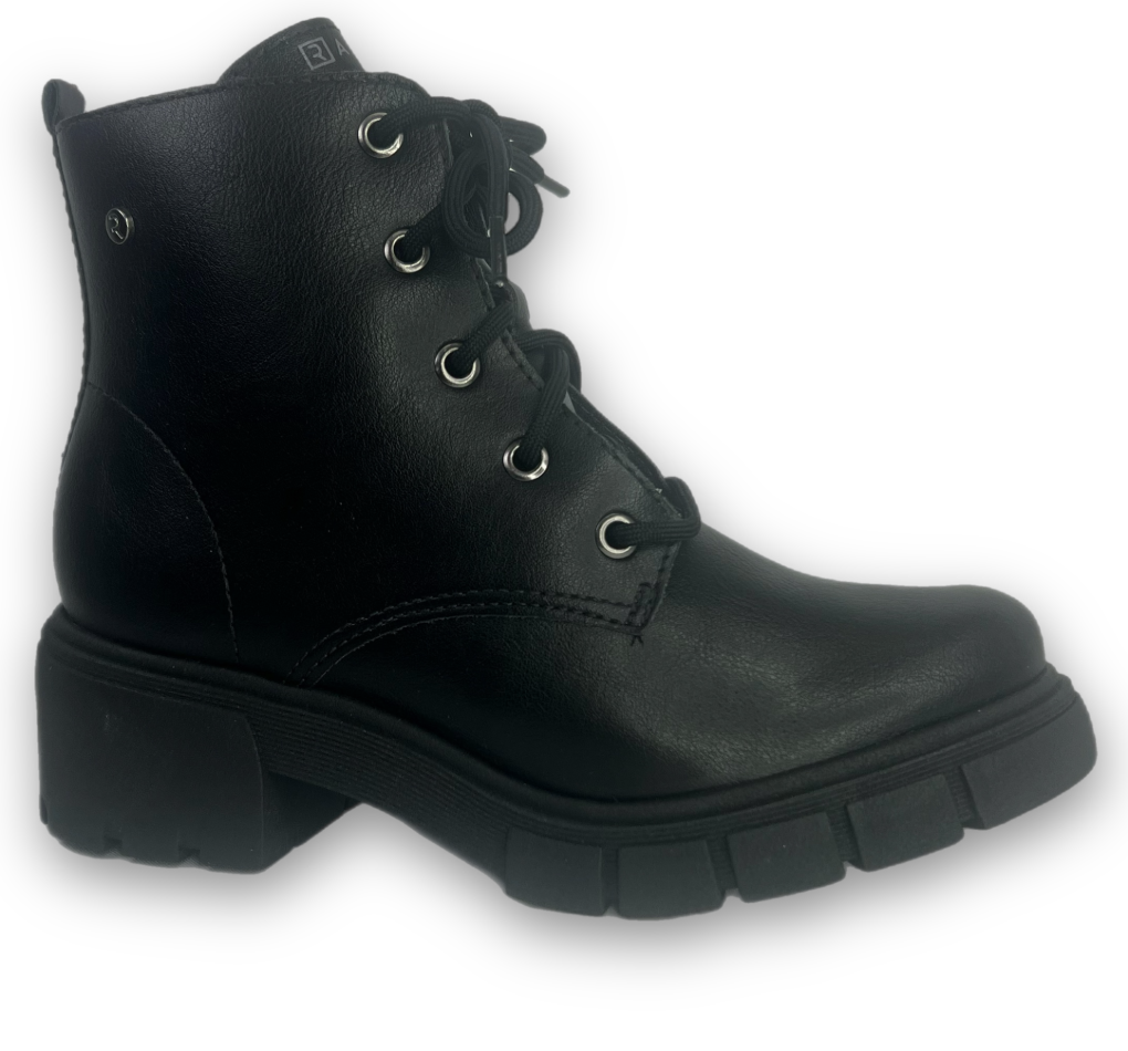 Bota Coturno Ramarim Napa Vegetal Plus Feminina Preta