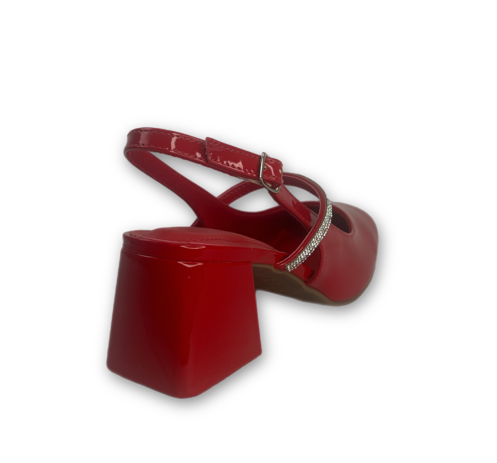 Sapato Mary Jane Via Marte Verniz Feminino Vermelho -  Marsol Calçados 