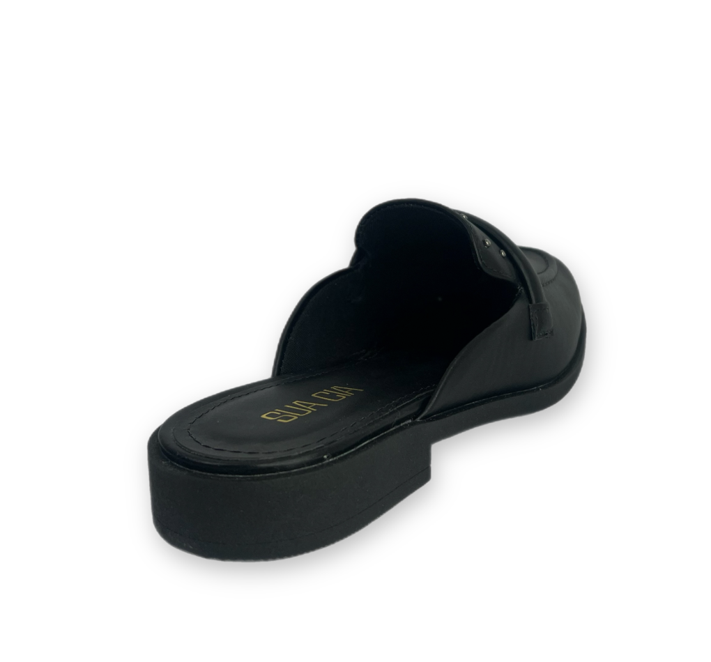 Sapato Mule Sua Cia Ana Castela Napa Feminina Preto -  Marsol Calçados 