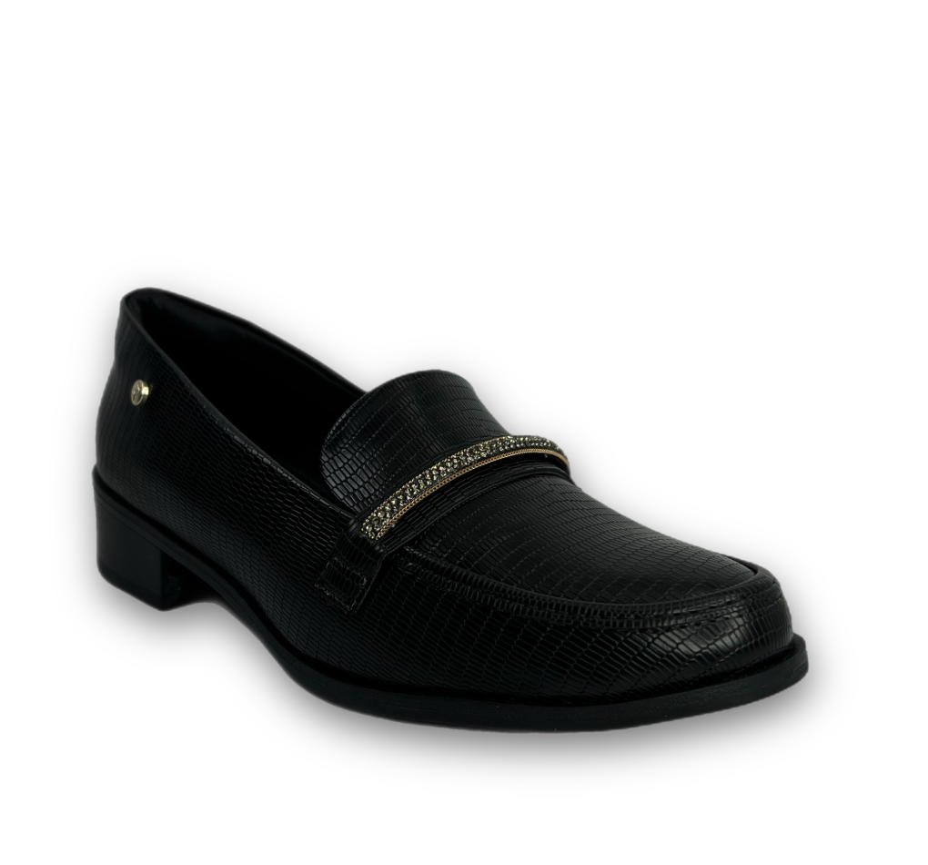 Sapato Mocassim Ramarim Napa Lezard Feminino Preto na internet