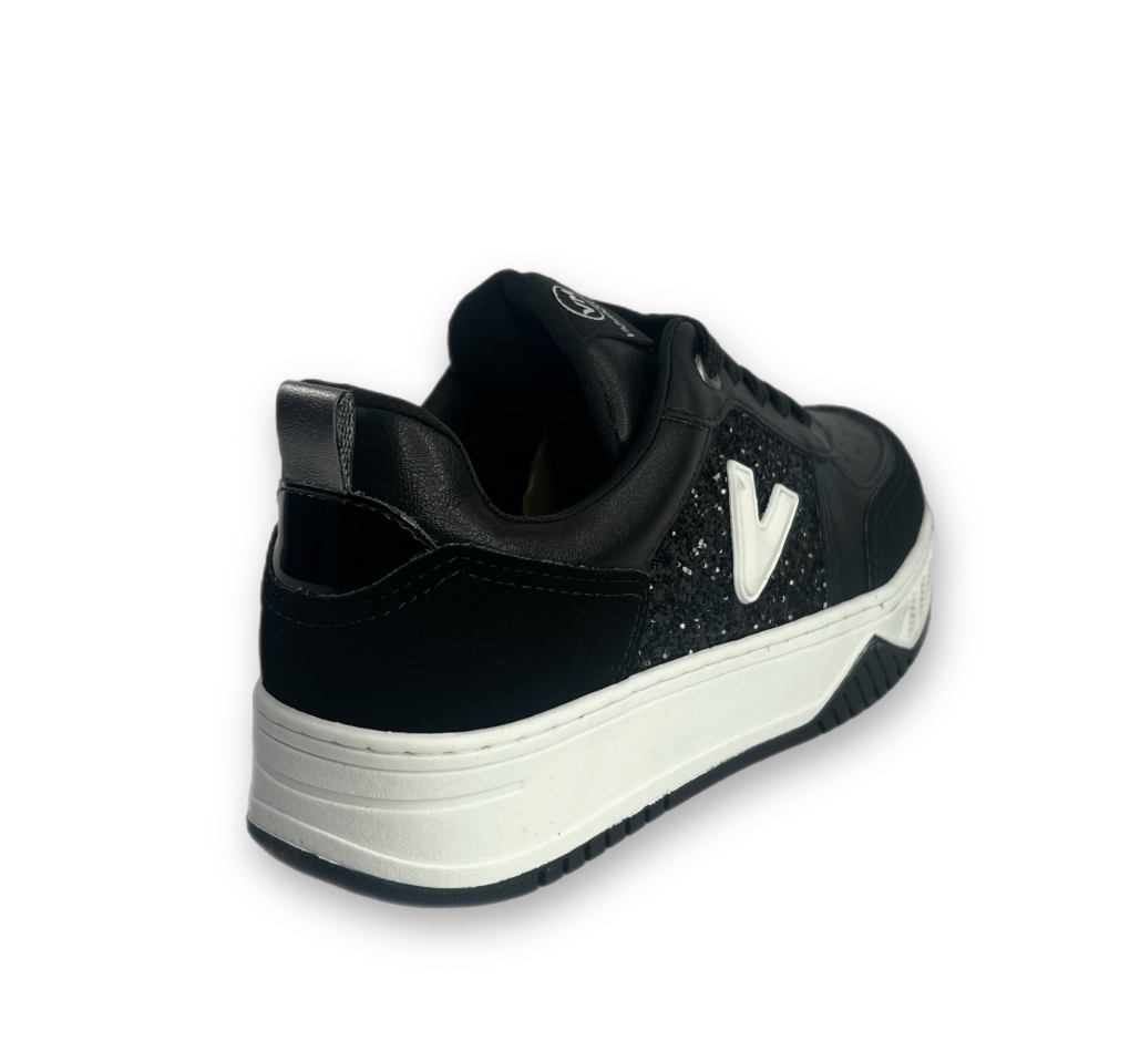 Tênis Via Marte Casual Nobuck Napa Maxi Gliter Femimino Preto -  Marsol Calçados 