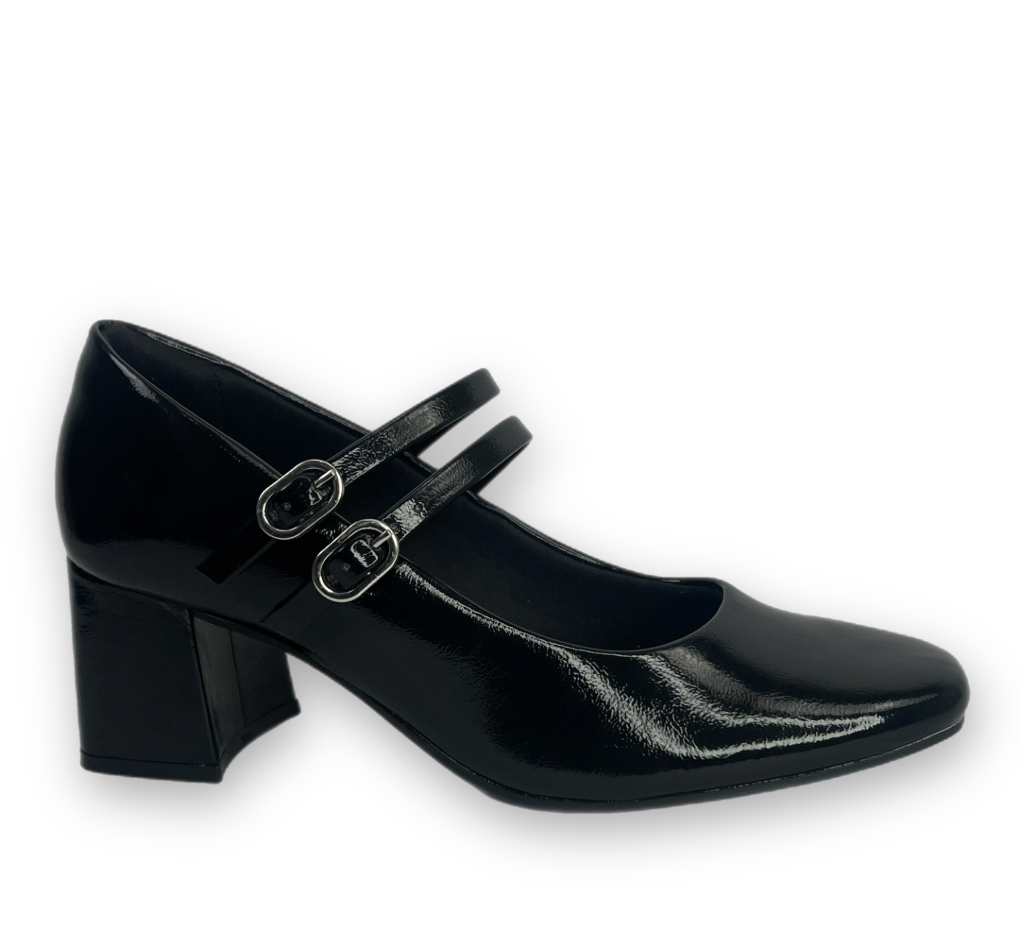 Sapato Mary Jane Ramarim Verniz Show Feminino Preto