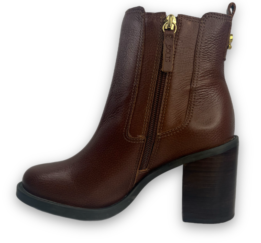 Bota Parô Solis Confort Couro Feminina Conhaque - comprar online