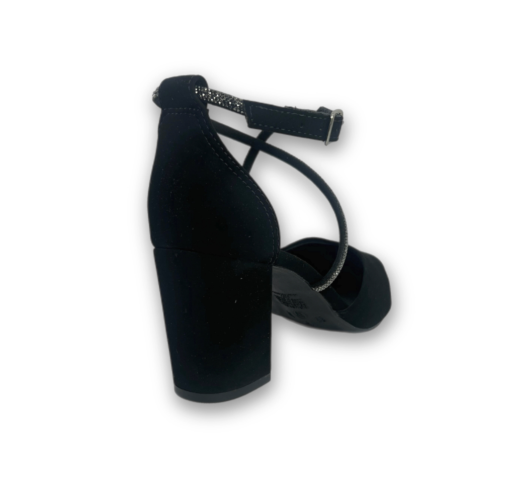Sapato Via Marte Social Nobuck Feminino Preto -  Marsol Calçados 