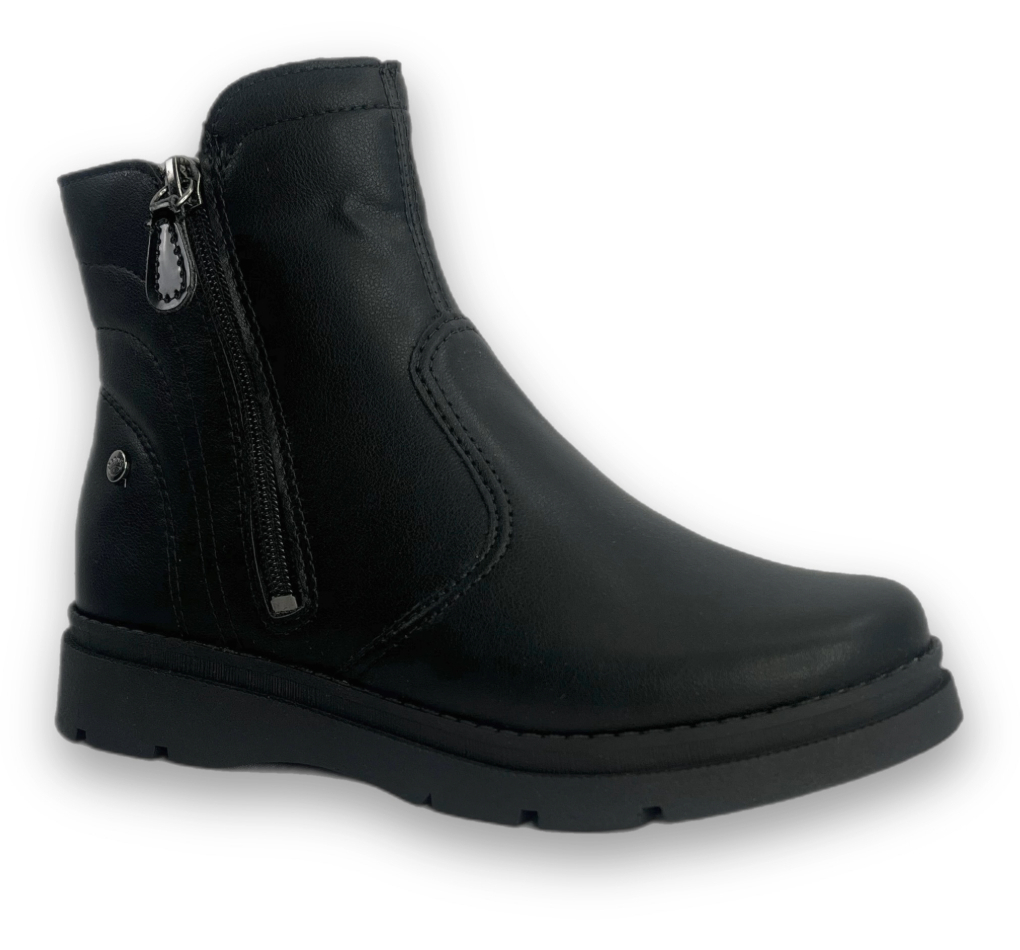 Bota Pink Cats Cano Curto Napa Almeria Menina Preta