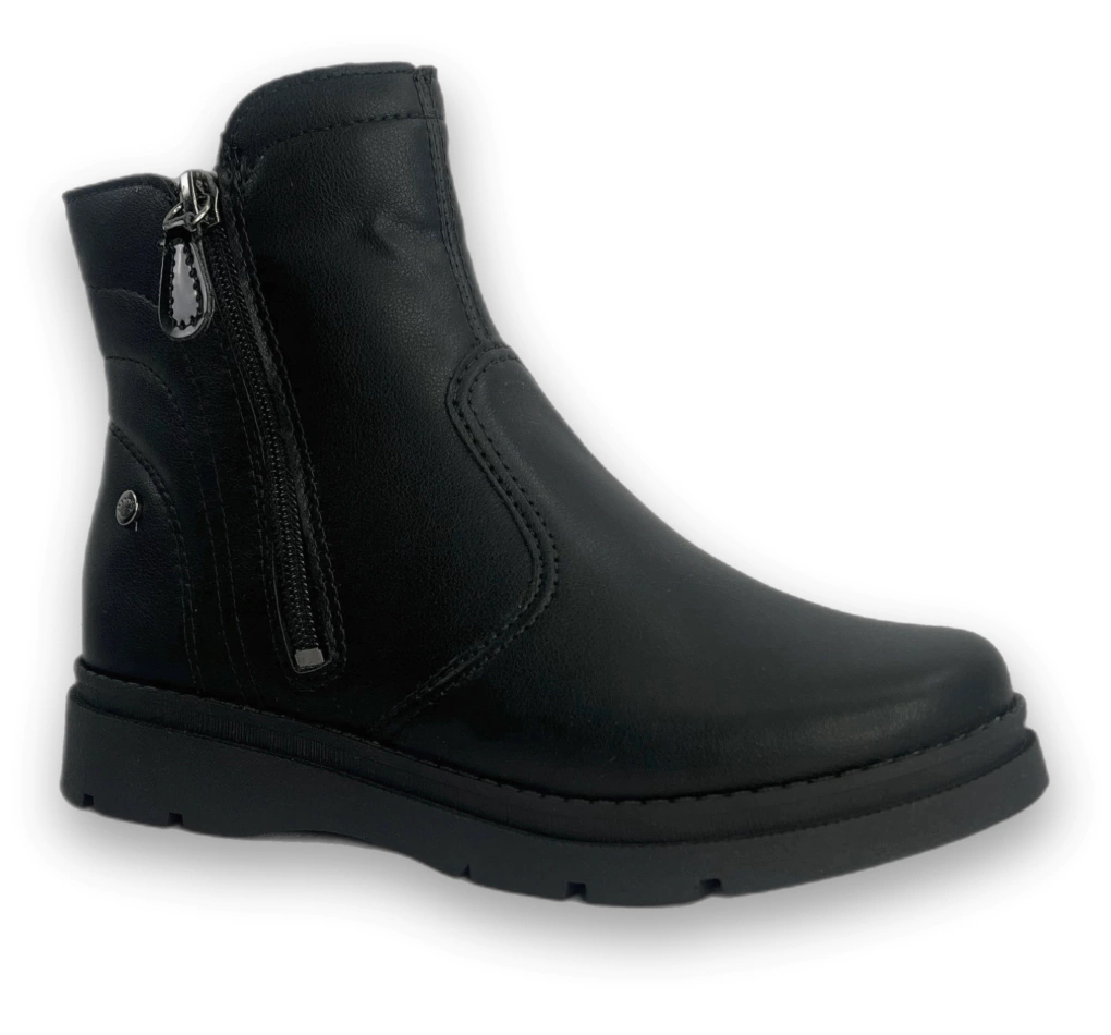 Bota Pink Cats Cano Curto Napa Almeria Menina Preta