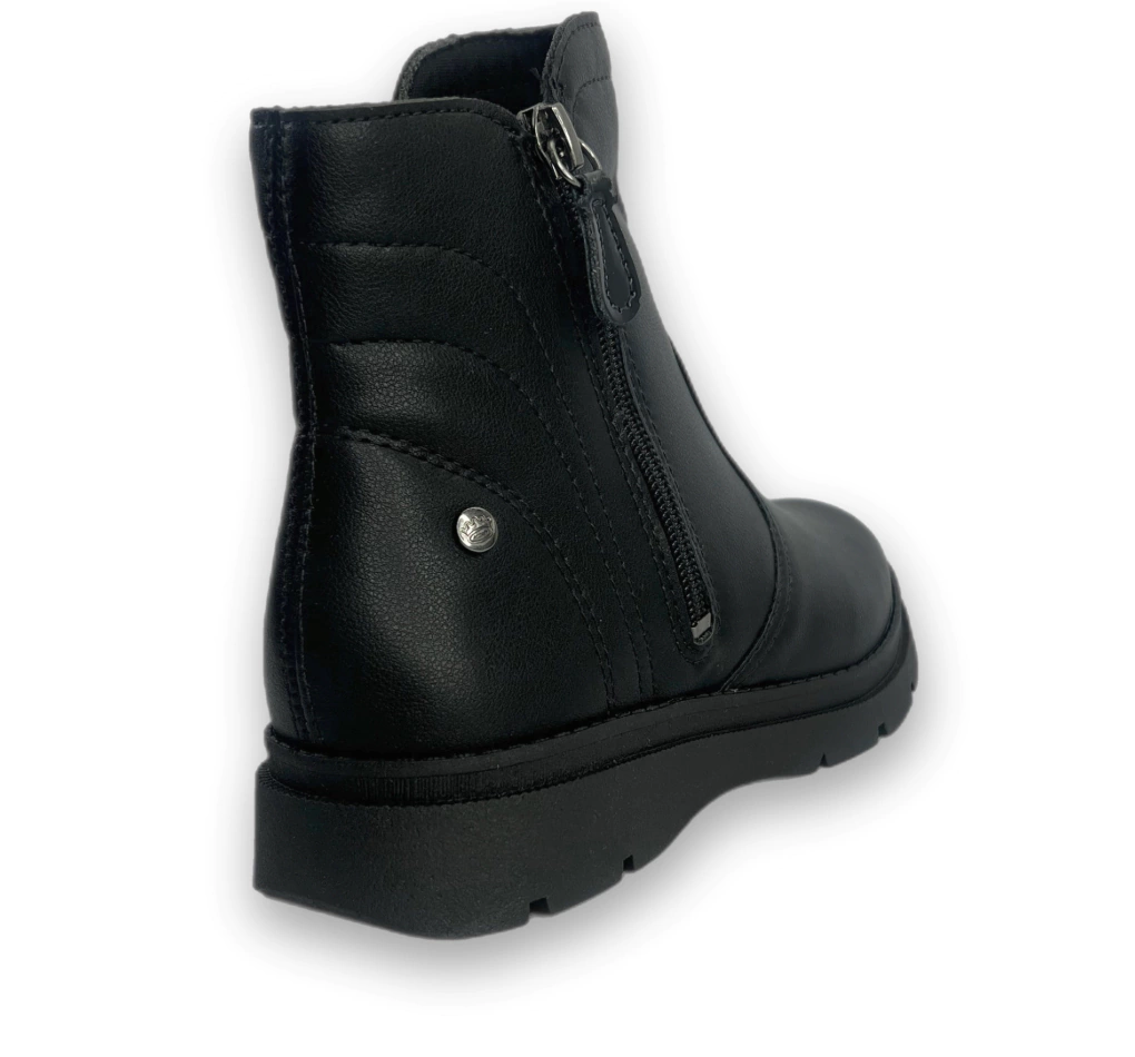Bota Pink Cats Cano Curto Napa Almeria Menina Preta -  Marsol Calçados 