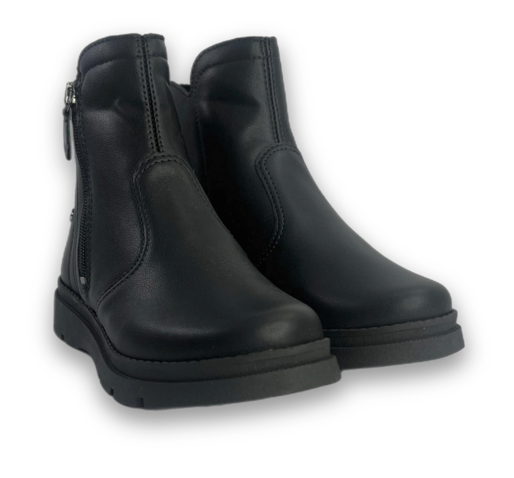 Bota Pink Cats Cano Curto Napa Almeria Menina Preta - loja online