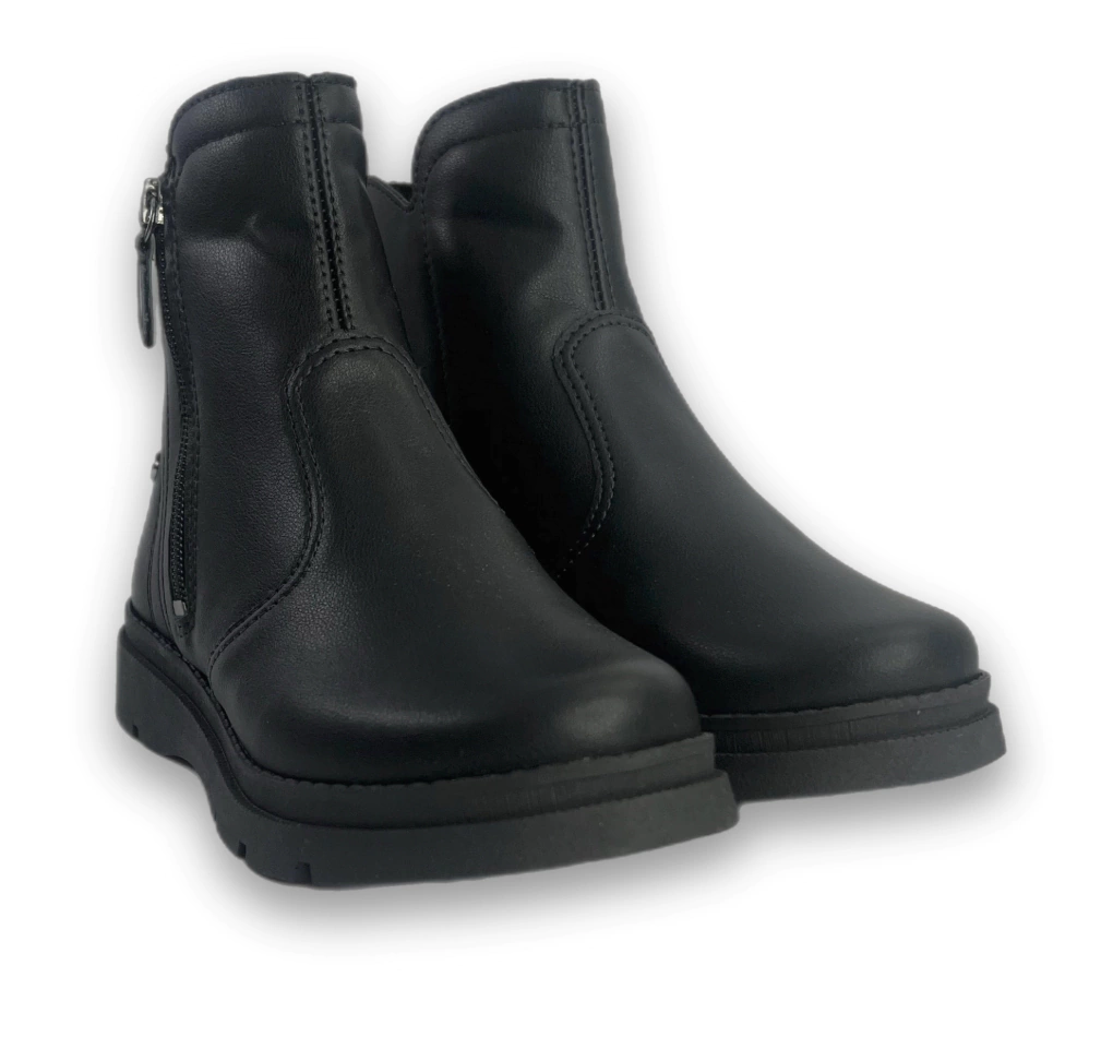Bota Pink Cats Cano Curto Napa Almeria Menina Preta - loja online
