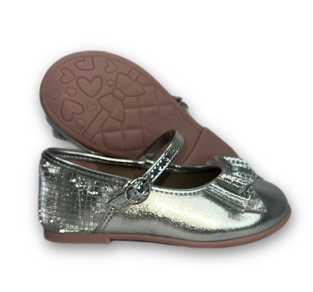 Sapatilha Molekinha Baby Napa Metal Premium Menina Prata - loja online