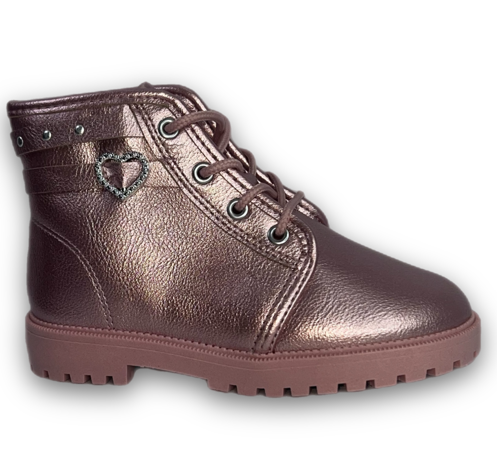 Bota Molekinha Baby Napa Metal Malibu Menina Rosa