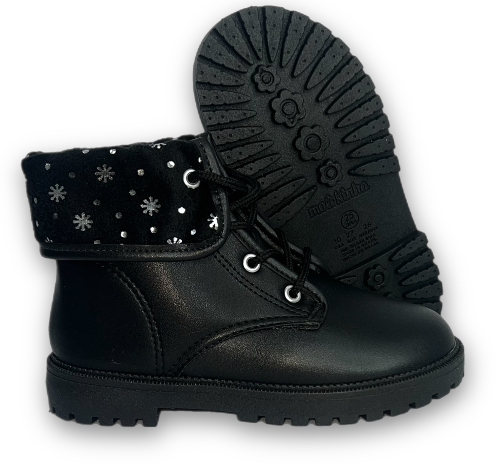 Bota Molekinha Baby Napa Belim Menina Preta - loja online