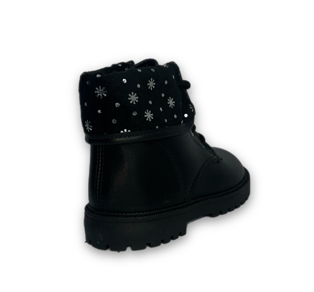 Bota Molekinha Baby Napa Belim Menina Preta -  Marsol Calçados 