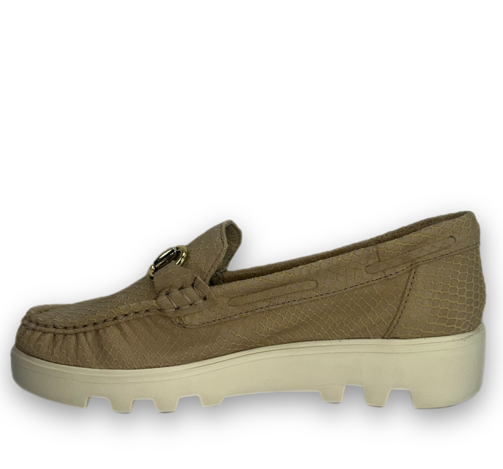 Sapato Rio De Luz Mocassim Couro Feminino Nude - comprar online