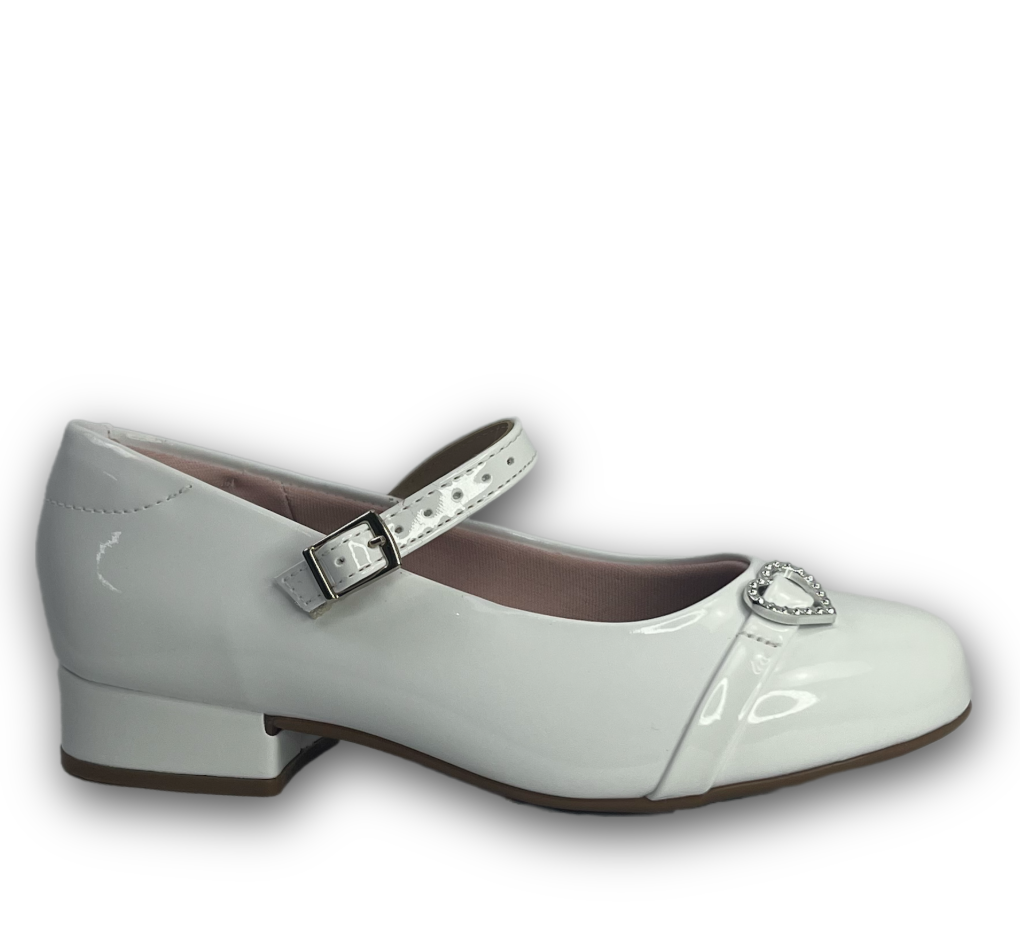 Sapato Molekinha Boneca Verniz Premium Menina Branco