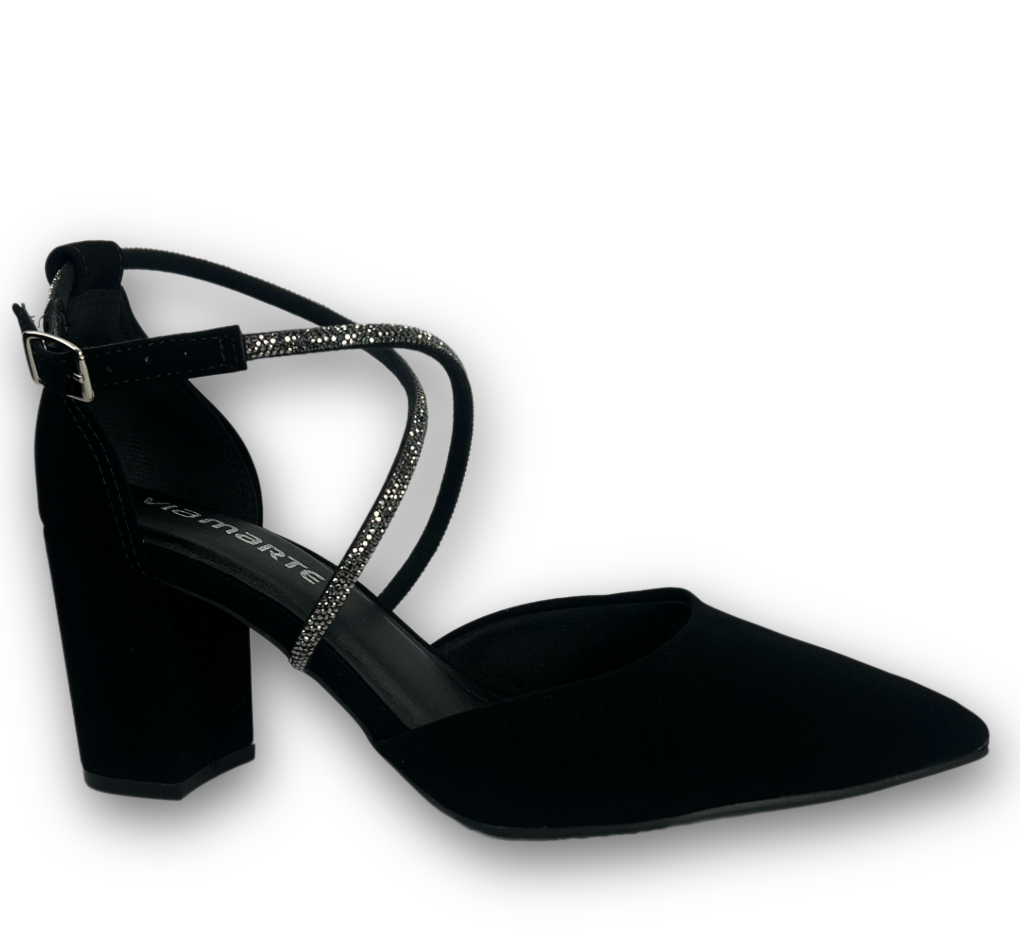 Sapato Via Marte Social Nobuck Feminino Preto