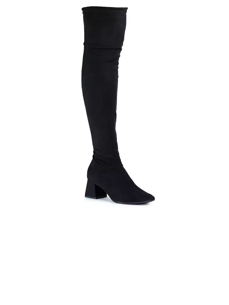 Bota Bebecê Over Knee Camurça Stretch Feminina Preta -  Marsol Calçados 