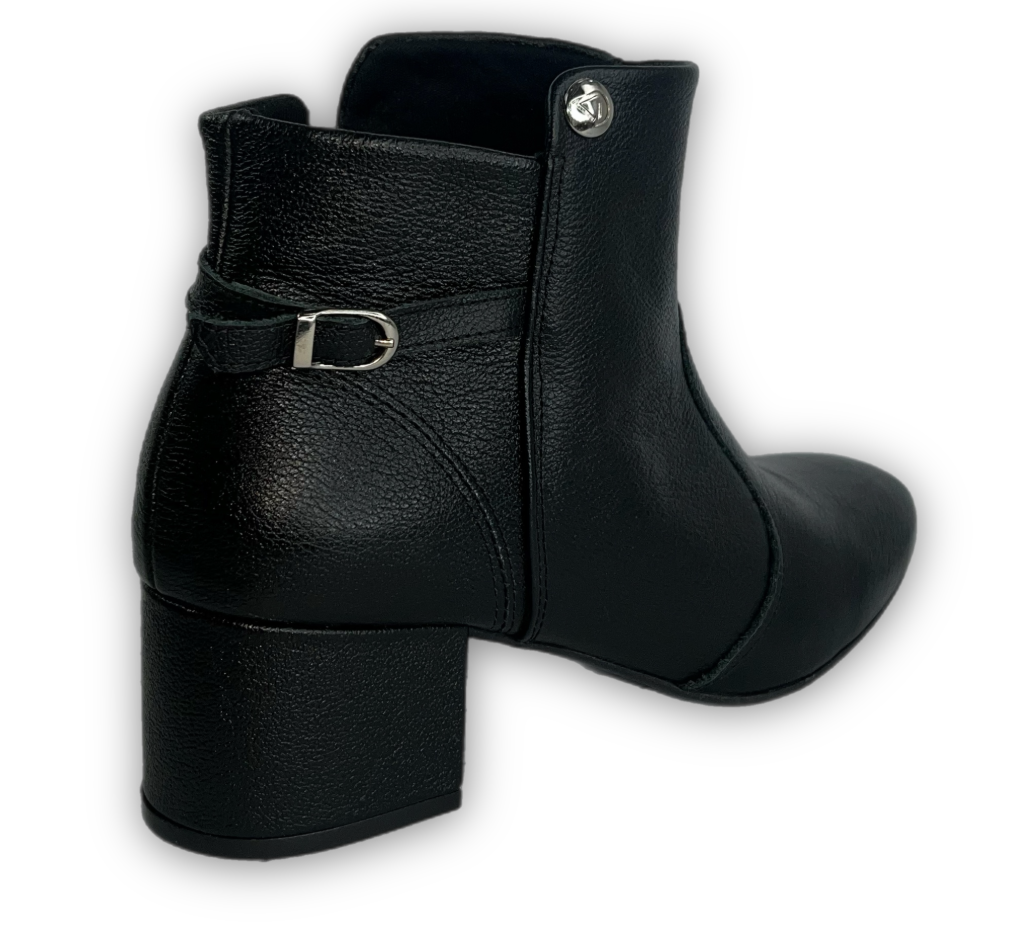 Bota Della Vecchia Couro Bodão Num.Especial Feminina Preta -  Marsol Calçados 