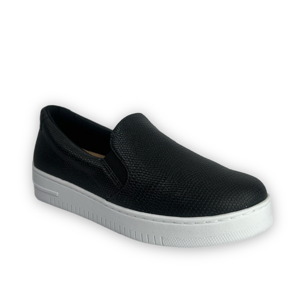 Tênis Della Vecchia Slip Napa Reptil Num.Especial Feminino Preto na internet