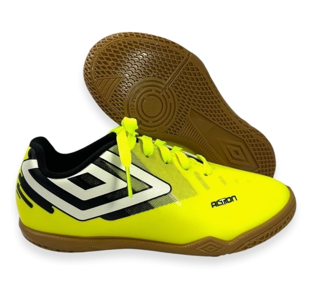 Imagem do Chuteira Futsal Umbro Action Jr Menino Lima