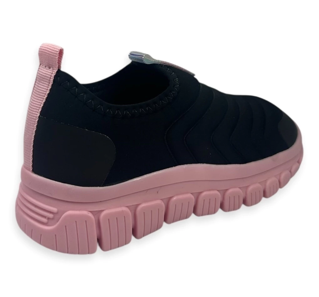 Tênis Novopé Slip On Lycra Plus Menina Preto - loja online