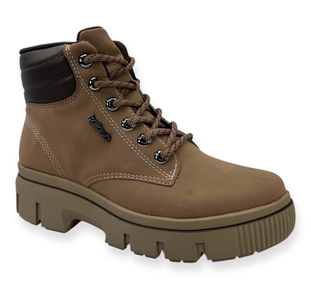 Bota Coturno Kolosh Napa Foggia Feminina Café -  Marsol Calçados 