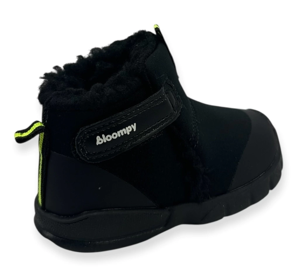 Bota Forrada Bloompy Baby Napa Menino Preto - loja online