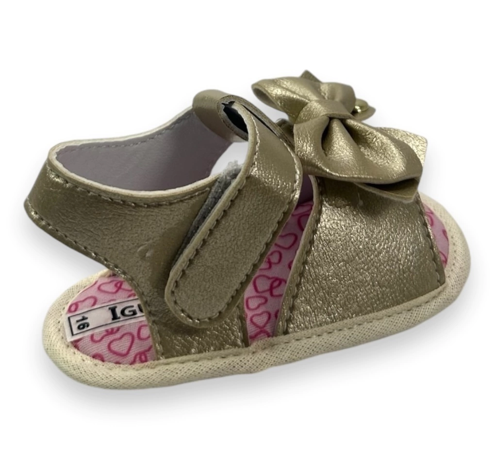 Sandália Igui Baby Napa Menina Dourada -  Marsol Calçados 