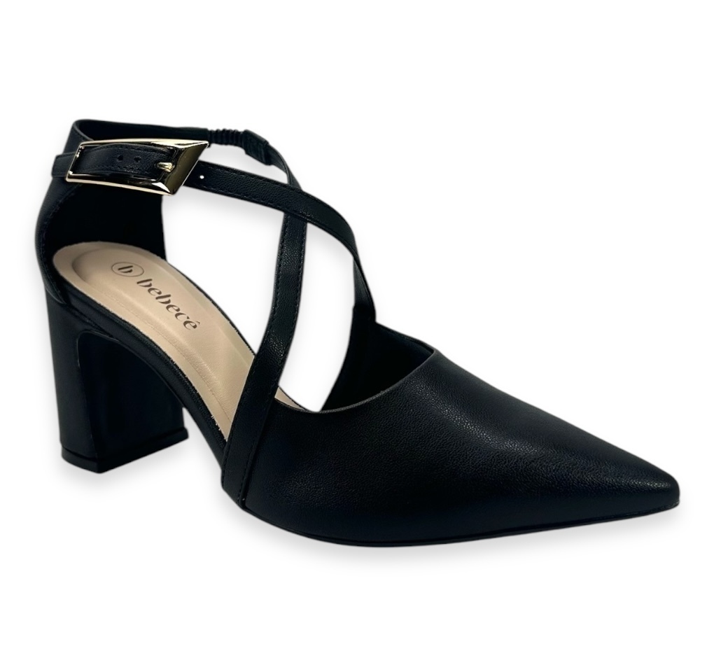 Sapato Bebecê Social Singapura Feminino Preto -  Marsol Calçados 